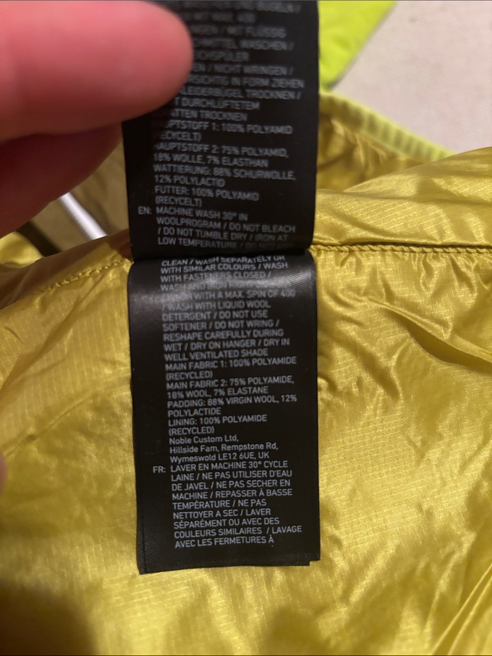 Men's Ortovox Olive & Lime Hooded Swisswool Jacket Size Large - Picture 5 of 7